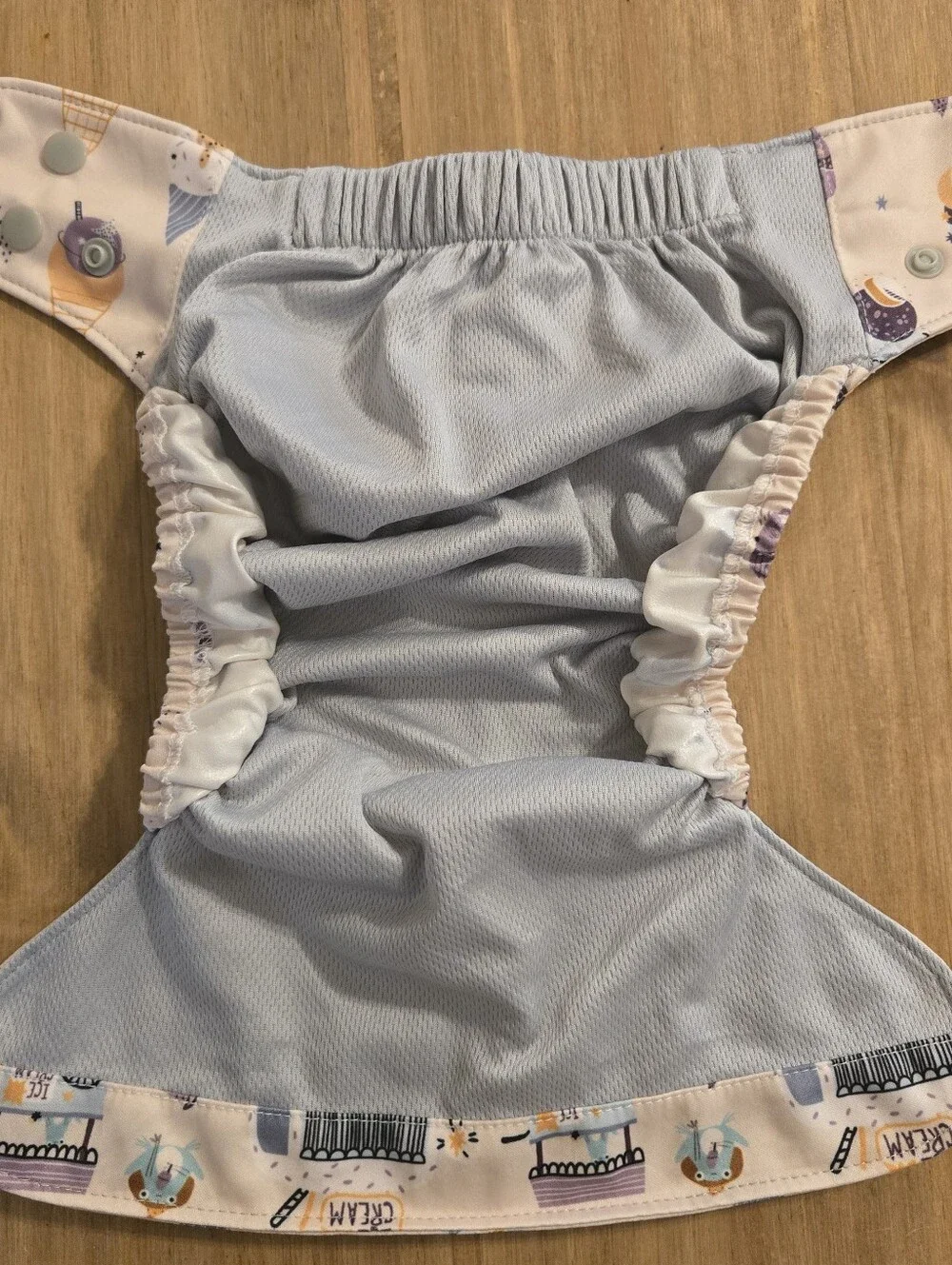 Little mount cloth co one size pocket cloth diaper ice cream